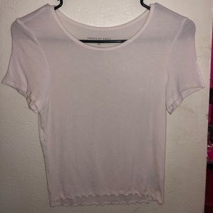 White Fitted Cropped T-shirt